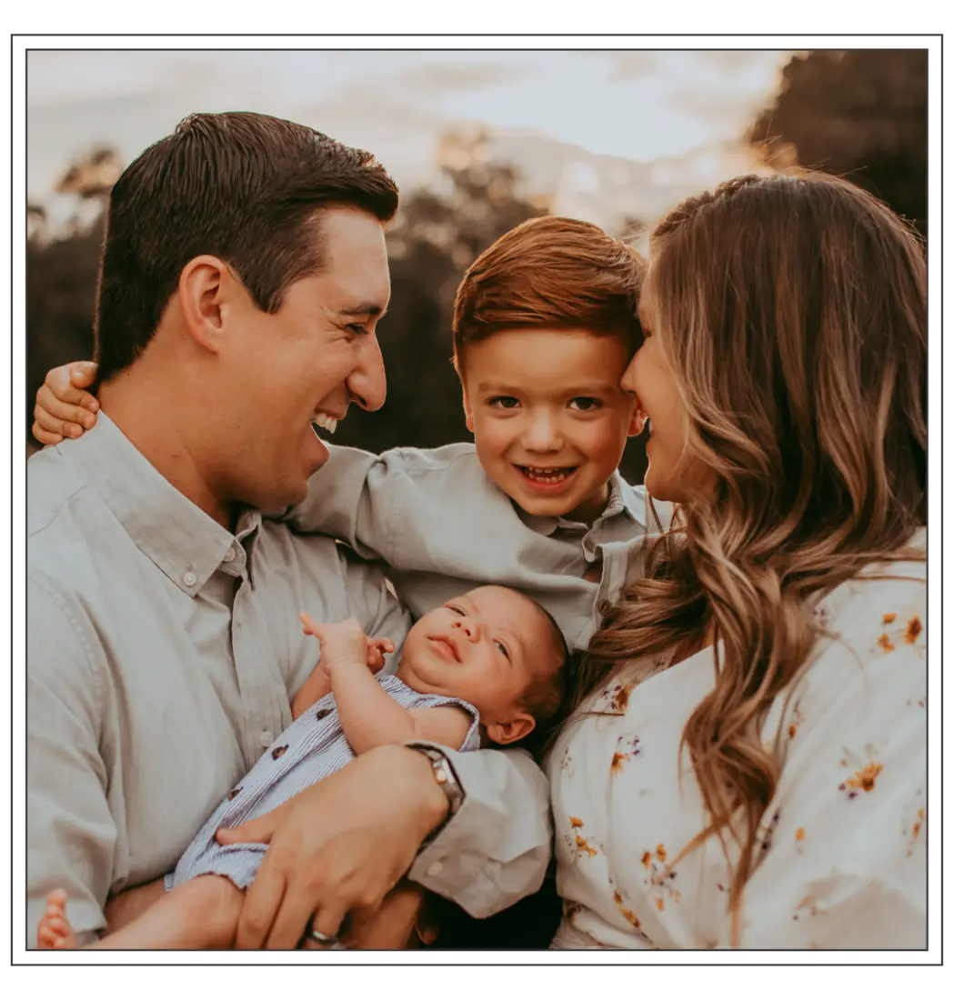 Daniel Calderon with his family